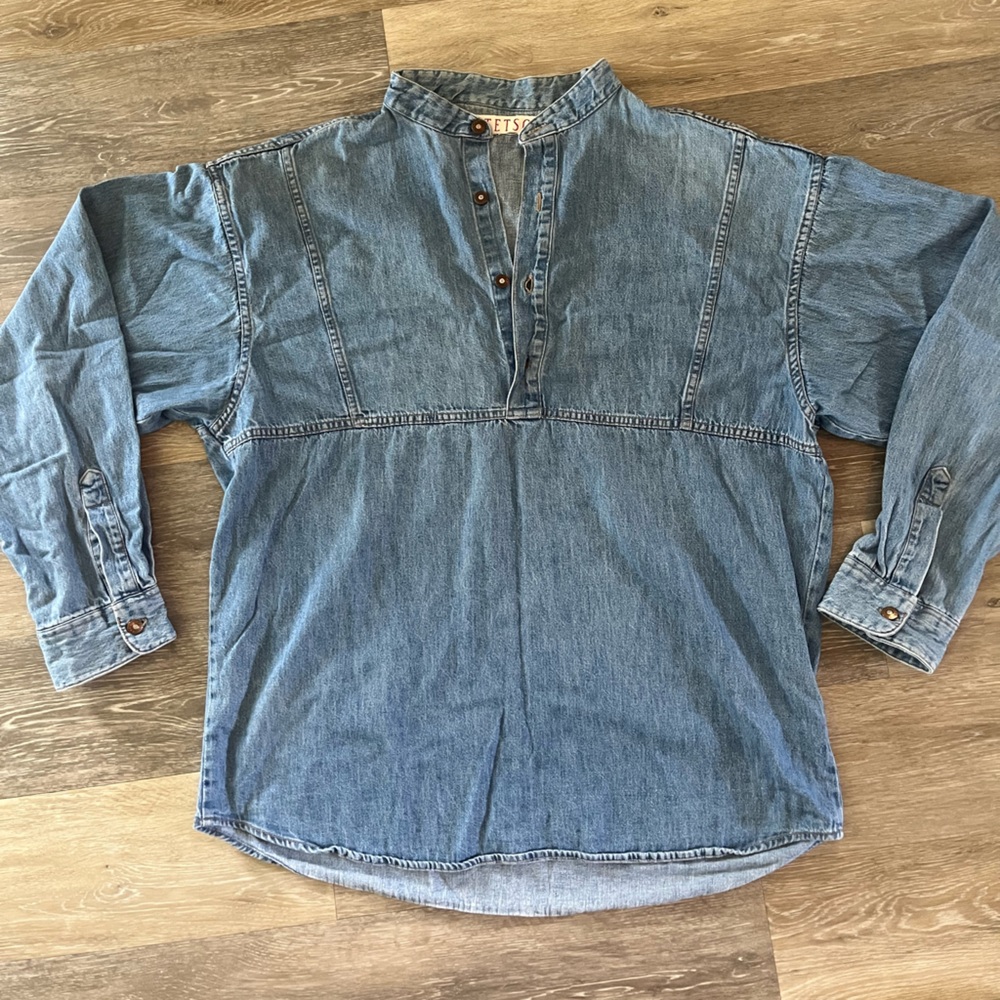 Vintage Stetson Blue Denim Tunic Shirt